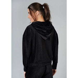 OEM velours femmes 100% coton pantalon de jogging sweat personnalisé 2 pièces hiver survêtement à capuche ensemble filles survêtement - Product Image 5