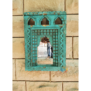 Cadre de miroir mural en bois rustique artisanal, design artisanal, accent pour la maison, salon, chambre à coucher, couloir, moulures murales - Product Image 3