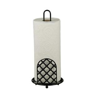 Support de rouleau de papier en fer créatif pour bureau Porte-mouchoirs de table unique pour décor d'espace de travail élégant et organisé - Product Image 1