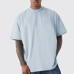 Camiseta de moda de verano 2025, camiseta Premium para hombre, camisetas personalizadas lisas de gran tamaño blancas de algodón Pima orgánico - Product Image 1