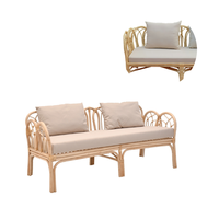 Canapés et chaises de jardin en rotin traditionnels faits à la main pour l'extérieur, pour salon, parc, hôtel et zones de restauration - OEM/ODM du Vietnam