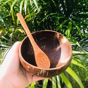 Tazón de coco reutilizable hecho a mano Natural 100% | Cuencos de cáscara de coco | Cocina vegana ecológica para ensaladas, cuencos para batidos - Product Image 2