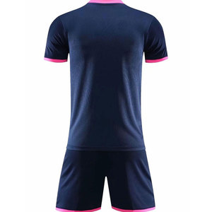 Uniforme de football pour hommes adultes de haute qualité, couleur personnalisée, respirant, séchage rapide, col en V, manches courtes, 100% polyester, vêtements d'équipe - Product Image 3