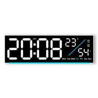 Reloj Digital LED Multifuncional Huayang con Luz de Fondo RGB, Doble Alarma, Temporizador, Temperatura, Fecha, Día de la Semana, para Pared o Mesa
