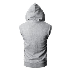 Moda personalizada Atlético deporte impreso sudaderas con capucha bajo MOQ venta al por mayor hombre personalizado gimnasio hombres sin mangas músculo Sudadera con capucha hombres - Product Image 3