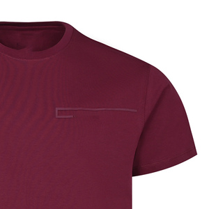 Logotipo personalizado Oem 100% Camiseta de algodón Agujeros irregulares Bordado de letras Estilo simple Camiseta de hombre - Product Image 5