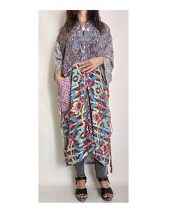 Bohemian Long <b>Kimono</b> Jacket Summer and Spring Patchwork Robe - Product Image 2