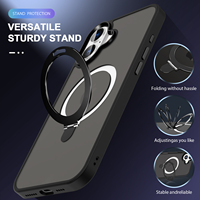 Vente en gros d'étuis personnalisés semi-transparents mats, magnétiques, antichoc, design de luxe, TPU + acrylique givré pour 16 Plus, prix d'usine