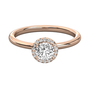 Bague solitaire en or 14 carats pour femmes, diamant rond, bijoux élégants et luxueux - Product Image 6
