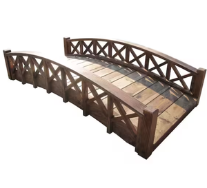 Puente de Jardín Arqueado de Madera Maciza (Decorativo) - Product Image 3