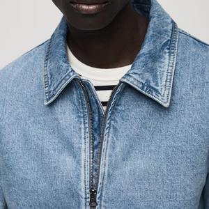 Chaqueta vaquera OEM, chaqueta vaquera con parches personalizados de calle principal, ropa de calle personalizada, chaqueta vaquera Lisa OEM para hombre - Product Image 3