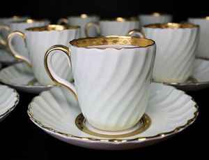 Ensemble de tasses à café rondes décoratives en laiton personnalisées, style Art déco industriel, pour mariage, HF Industries - Product Image 3