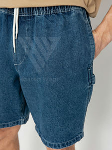 Pantalones Cortos Casuales de Lona de Algodón con Cintura Elástica Resistente, Bolsillos, Múltiples Opciones de Color y Personalización de Estampado - Product Image 3