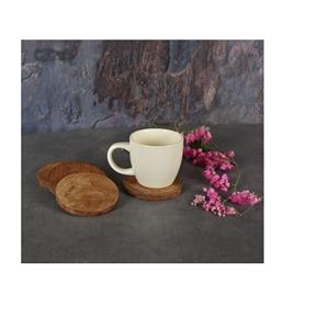 Ensemble de 6 sous-verres en bois naturel tendance avec support en bois de noyer Tapis de cuisine fabriqué en Inde Marque tendance fournie - Product Image 5