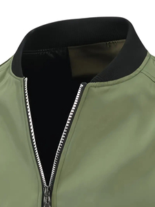 Chaqueta Bomber para Hombre de Alta Calidad Hecha a Medida, Talla Grande, Tela de Lona para Invierno con Logotipo de Alta Visibilidad, Precio al por Mayor - Product Image 4