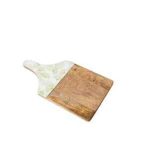Tabla de Cortar Clásica de Madera de Acacia con Estampado de Esmalte, Tabla de Cortar con Mango, Tabla para Servir Queso, Hecha a Mano, Duradera, Apta para Lavavajillas - Product Image 3