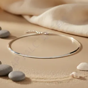 Collier minimaliste en argent pour femmes, bijoux à perles tendance - Product Image 3