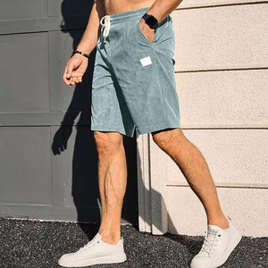 <b>Men's</b> Casual 300gsm Heavyweight Cotton Jogger <b>Shorts</b> Streetwear Solid Color Loose <b>Sweat</b> <b>Shorts</b> for <b>Men</b> 100% Cotton Material - Product Image 6