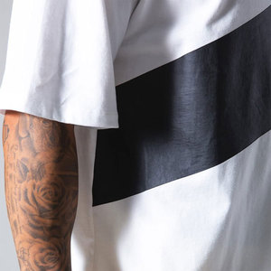 Camiseta de algodón extragrande de 240 Gsm de calidad superior del fabricante para hombre, ropa de calle, diseño liso en blanco - Product Image 4