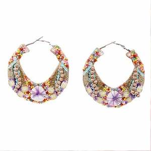 ต่างหูเพทูเนียแบบสั่งทำ ต่างหูประดับลูกปัดหลากหลายแบบ สำหรับผู้หญิง เครื่องประดับงานเลี้ยง ราคาดีที่สุด ต่างหูประดับลูกปัด - Product Image 5