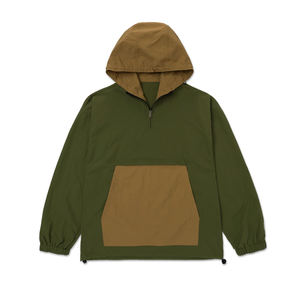 Anorak แจ็คเก็ตกันลมมีฮู้ด ripstop สีน้ำตาลมะกอกมาใหม่กีฬาลำลองมีโลโก้ที่กำหนดเองได้กันลม - Product Image 1