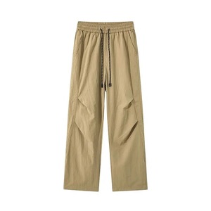 Pantalon de survêtement en toile épaisse respirante écologique 100% coton blanc gris pour hommes Automne Hiver Ample Style Hip-hop américain - Product Image 5