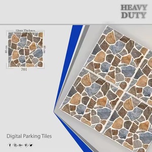 Vistaar Brand Embossed Design 400x400mm Full Body Non-Slip Porcelain Heavy Duty Parking Rustic Indian Bathroom Floor Tiles - Product Image 1