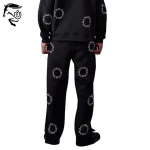 Sudadera con capucha de transferencia de calor personalizada para hombre lavada con ácido vintage OEM talla XL 100% algodón negro Zip Hoodie Streetwear chándales para invierno - Product Image 5