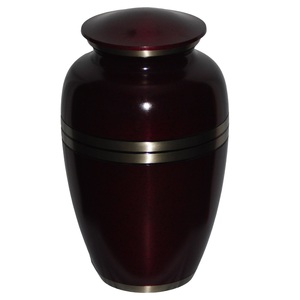 High Quality Modern Brass Cremation Urns With Lining Design Red Color Finished For Human Ashes Metal <b>Funeral</b> <b>Supplies</b> - Product Image 2