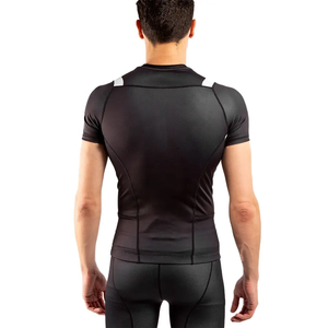 Wholesale OEM ODM <b>Rash</b> <b>Guard</b> <b>Men</b> Sublimation Printed Spandex Hot Sale Custom BJJ Rashguard <b>Men's</b> Martial Arts Wear - Product Image 2