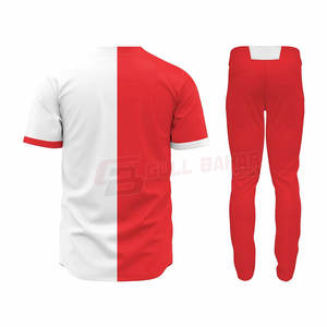 Uniforme d'équipe de baseball personnalisé avec tissu à séchage rapide et maillot à boutons complet Uniforme de baseball complet avec maillot et pantalon - Product Image 2