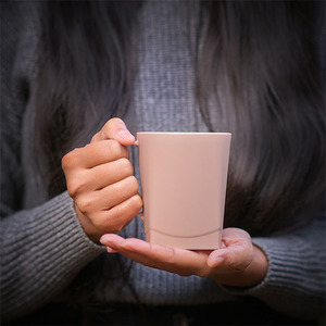 Tasse à café rose 300ml-Tasses en plastique durables et incassables pour boissons chaudes et froides, 300ml, passe au micro-ondes et au lave-vaisselle | Rose - Product Image 4