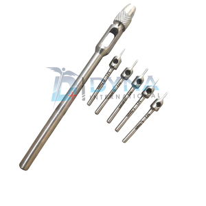 High Quality 5-<b>Piece</b> Manual FUE Hair Transplant Punch <b>Set</b> Micro Stainless Steel Punches Handle CE Certified Hair Implant Surgery - Product Image 2
