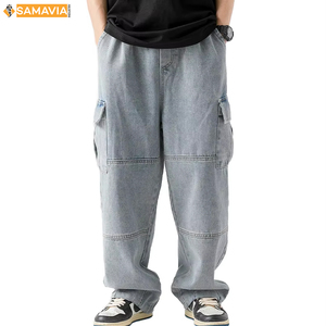กางเกงจ็อกเกอร์ผู้ชาย SAMAVIA ผ้าถักโพลีเอสเตอร์ 100% สไตล์โกธิค น้ำหนักปานกลาง สวมใส่สบายและใช้งานได้หลากหลายในชีวิตประจำวัน - Product Image 1