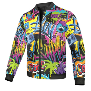 Chaqueta Bomber de Lona para Hombre, Cómoda, de Secado Rápido, Informal, con Cuello Alto y Logotipo Frontal, Nueva Llegada, Alta Calidad - Product Image 2