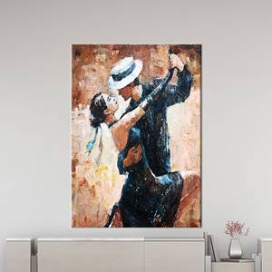 Impression sur toile de couple dansant le tango - Décoration murale artistique élégante, encadrée - Product Image 1