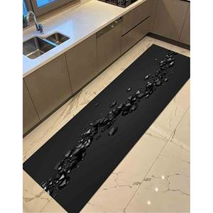 Tapis imprimé Spheres : Décoration de bureau moderne avec tissu chenille antidérapant, tapis doux non tissé - Product Image 1