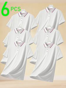 Camiseta de poliéster 100% de alta calidad para hombre para primavera Otoño Invierno manga larga Color sólido transpirable Casual camiseta Top - Product Image 2