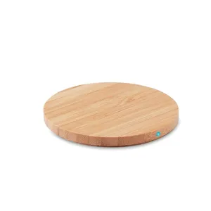 Cargador de Bambú Rundo Lux, Bancos de Energía Promocionales Sostenibles, Gadgets Ecológicos de Lujo - Product Image 3