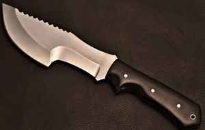 Handmade Tracker <b>Knife</b> J2 Steel Fixed Blade Micarta Handle Buffalo Leather Sheath Right Hand Carry OEM for Hunting Scouting - Product Image 5