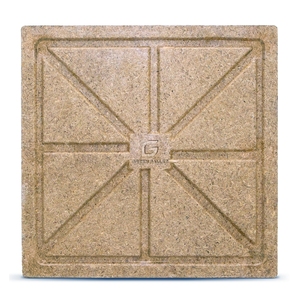 Pallet Verde GF-12001000 per Trasporto Merci, Riciclabile, Alta Qualità, Piano Singolo, Presswood, 4 Vie, 1200x1000x120mm - Product Image 3