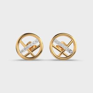 Pendientes de barra de diamantes elegantes y modernos, joyería minimalista de alta calidad que marca tendencias a un precio - Product Image 1