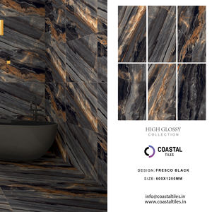 Collection de carreaux en porcelaine haute brillance 600x1200, design de haute qualité et très vendu, pour murs et sols. - Product Image 4