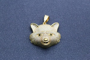 Best Seller VVS Moissanite Iced Out Hip Hop <b>Fox</b> Pendant With Gold Plated 925 Silver High End Bling <b>Jewelry</b> At Low Price - Product Image 3