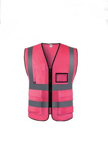 Newest Reflective Design Lightweight Pink Mesh Roadway <b>Safety</b> Vest Men Customizable Logo Hi Vis Feature Workwear Dimensional - Product Image 6