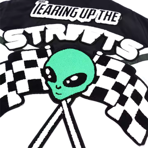 Chaqueta de carreras personalizada Unisex Biker motocicleta Vintage Streetwear Casual Stand Varsity chaqueta al aire libre Street Racing Jacket - Product Image 6