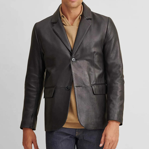 Blouson de moto en cuir de vache américain pour homme, personnalisable, imperméable, respirant, fermeture éclair sur le devant, style streetwear haut de gamme - Product Image 2