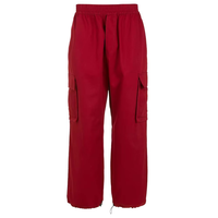 Pantalon cargo chauffant unisexe coupe-vent 100 % polyester, plusieurs poches, couleur rouge unie, options grandes tailles - Tex (Marque Distributeur)