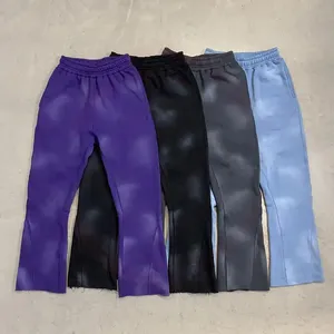 OEM Nouveaux ensembles pantalons de survêtement et sweat à capuche évasés personnalisés pour hommes Coton éponge français lourd 100% coton taille moyenne - Product Image 1