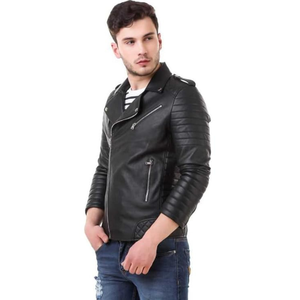 Wholesale <b>Size</b> Man Leather Jacket <b>Plus</b> Winter <b>Coat</b> Jackets Motorcycle Faux Leather Jacket With Customize Logo - Product Image 2